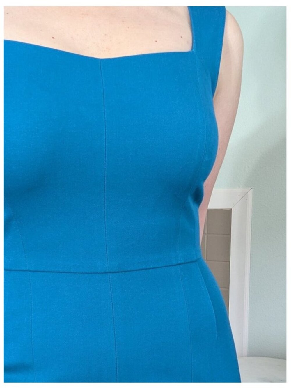 NWOT Banana Republic Teal Blue Sloan Sheath Midi Dress Size 6